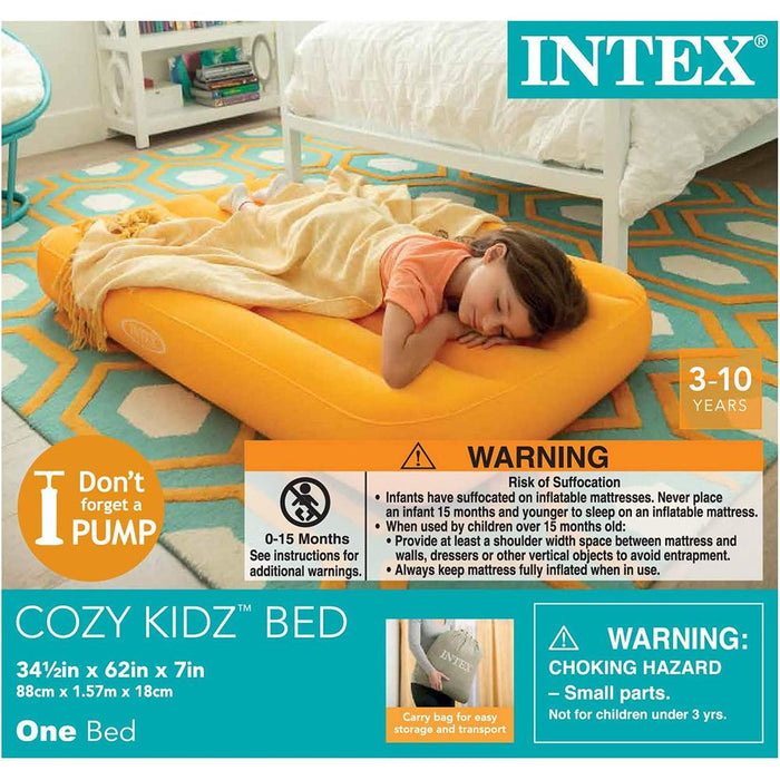 Intex Cozy Kidz Air Mattress, Yellow or Blue, Color May Vary - Open Box