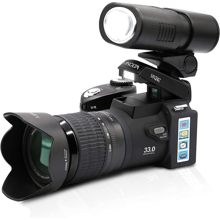 Minolta MN24Z-BK 33MP 1080p HD Digital Camera with Interchangeable Lens Kit - Open Box
