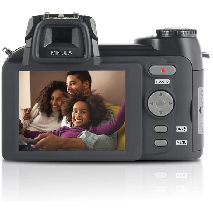 Minolta MN24Z-BK 33MP 1080p HD Digital Camera with Interchangeable Lens Kit - Open Box