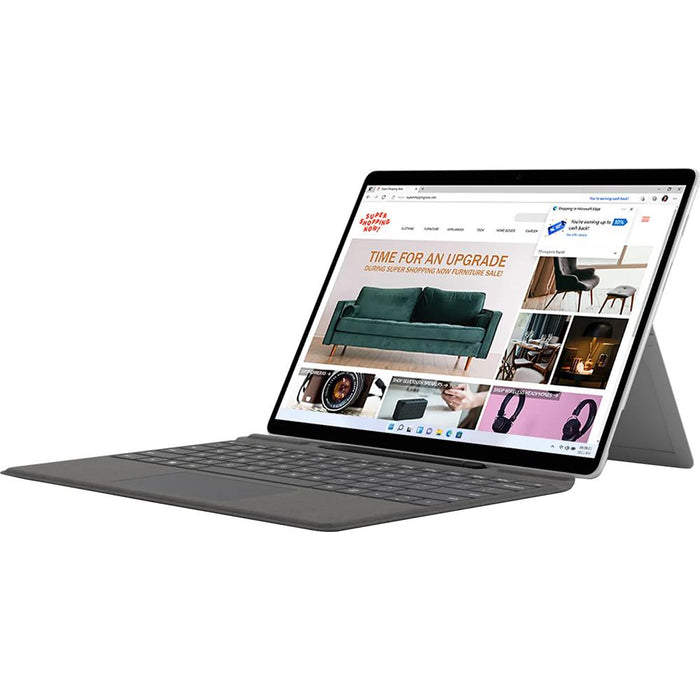 Microsoft Surface Pro X 13" SQ2 16GB/512GB Touch Tablet Computer, Platinum - Open Box