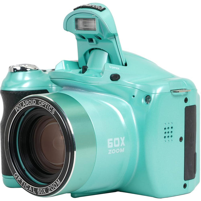Polaroid  iE6035 18MP 60x Optical Zoom Digital Camera, Teal - Open Box