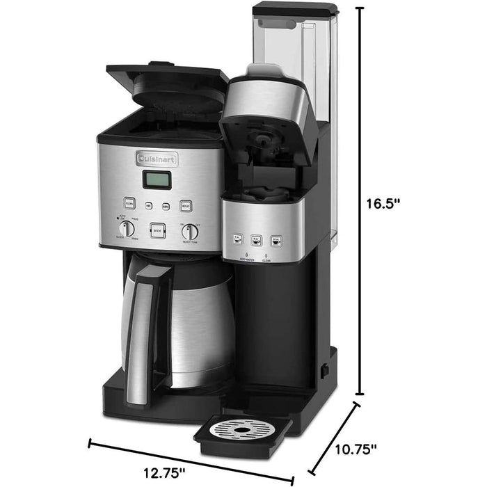 Cuisinart Coffee Center 10-Cup Coffeemaker and Single-Serve Brewer Renewed