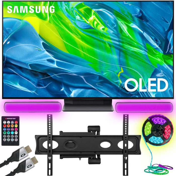 Samsung 65 inch 4K Quantum HDR OLED Smart TV Renewed with Monster Cable Bundle