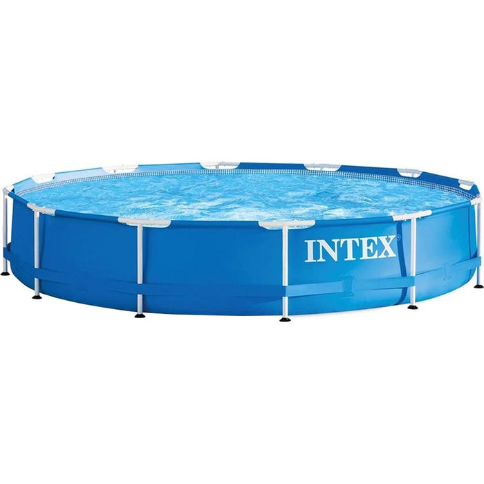 Intex Metal Frame Pool Set with Pump and Filter (12 ft x 30 in) - 28211EH - Open Box