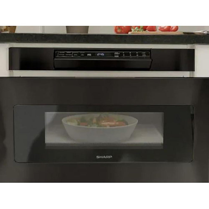 Sharp 24" 1.2 cu. ft. 950W Microwave Drawer Oven, Black Stainless Steel - Open Box