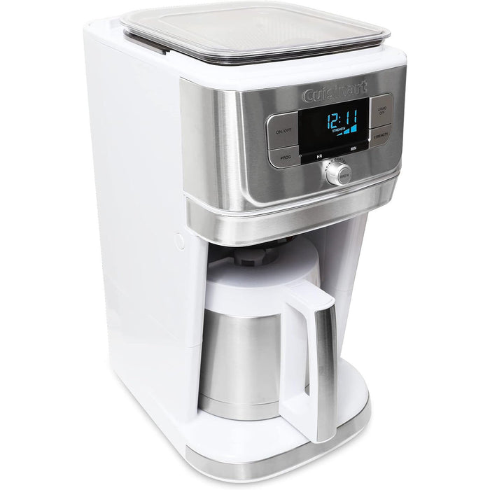 Cuisinart DGB-850W Burr Grind + Brew 10-Cup Coffeemaker with Thermal Carafe, White