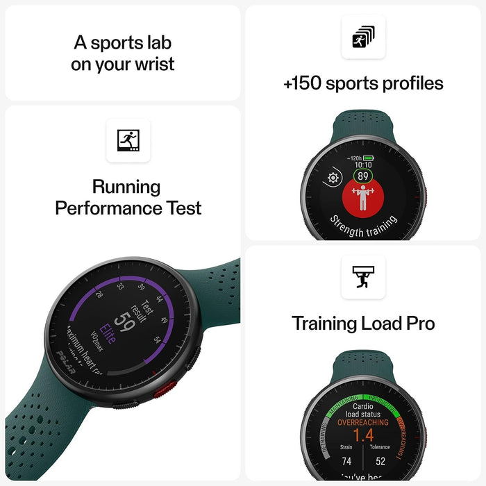 Polar Pacer Pro Advanced GPS Running Watch, Teal-Green