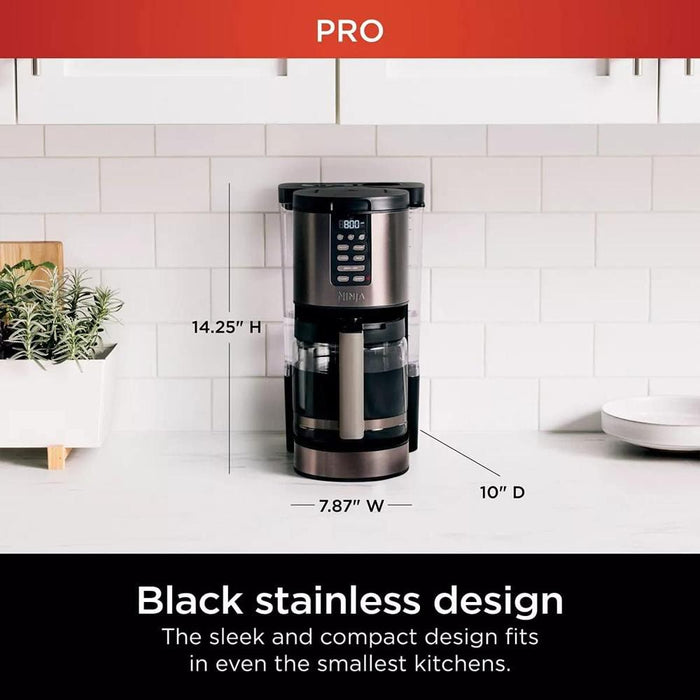 Ninja Programmable XL 14-Cup Coffee Maker PRO Black Renewed with 2 Year Warranty