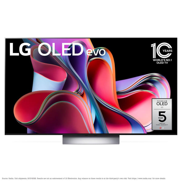 LG OLED55G3PUA OLED evo G3 55" 4K Smart TV 2023 w/ Monster TV Wall Mount Kit