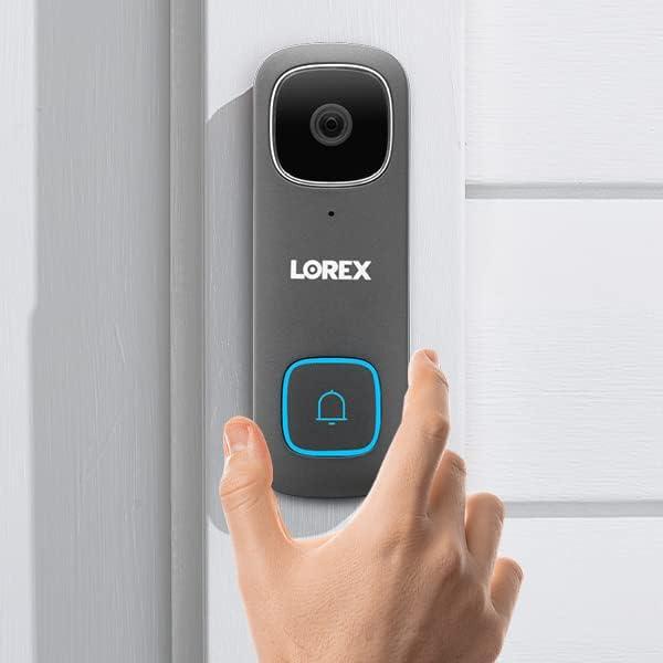 Lorex 1080p Wi-Fi Video Doorbell, Wired, Dark Grey