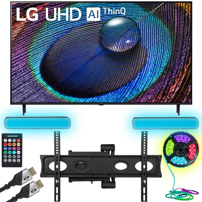 LG 43" UR9000 Series LED 4K UHD Smart webOS TV w/ Monster TV Wall Mount Kit