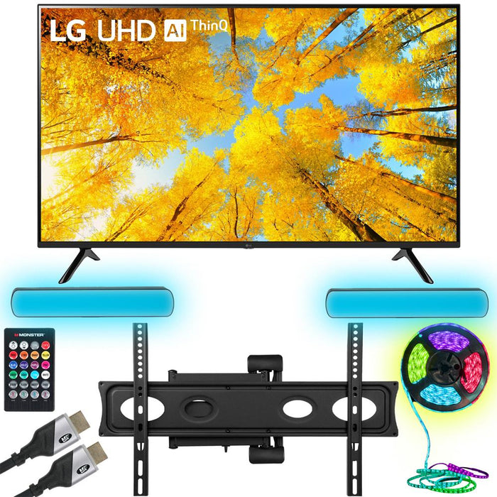 LG 55UQ7570PUJ 55 Inch 4K UHD Smart webOS TV w/ Monster TV Wall Mount Kit