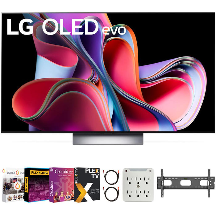 LG OLED evo G3 65 Inch 4K Smart TV 2023 with Movies Streaming Bundle