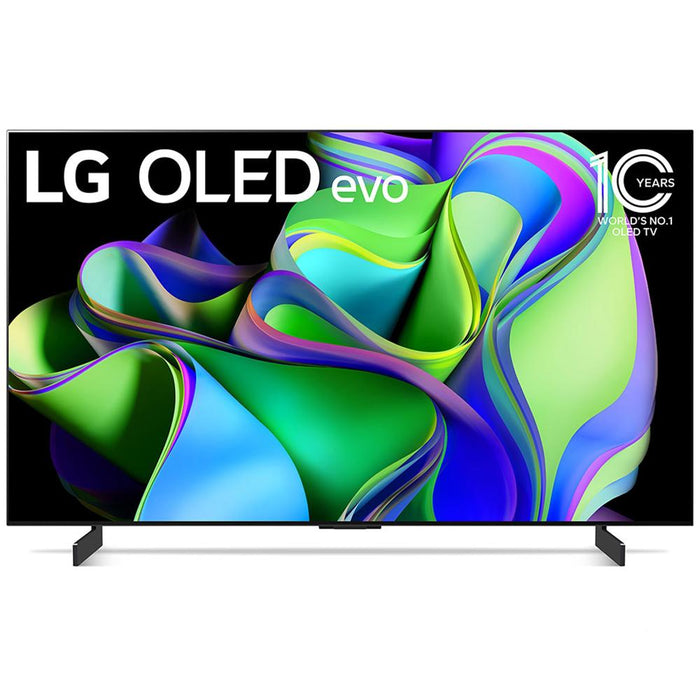 LG OLED evo C3 48 Inch HDR 4K Smart OLED TV 2023 with Movies Streaming Bundle