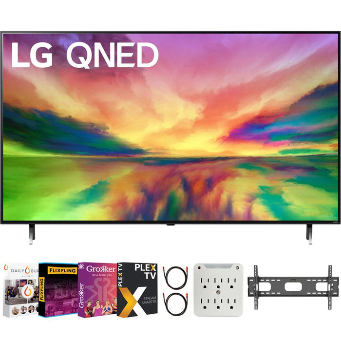 LG 75 inch 4K HDR Smart Mini-LED TV 2023 with Movies Streaming Bundle