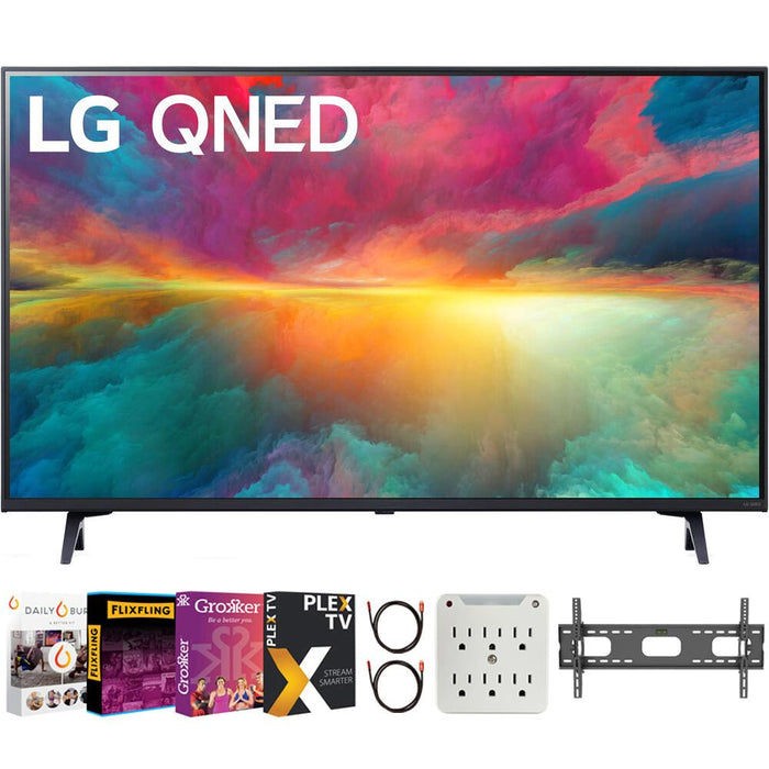 LG 43 Inch 4K HDR Smart Quantum Dot NanoCell TV 2023 + Movies Streaming Bundle