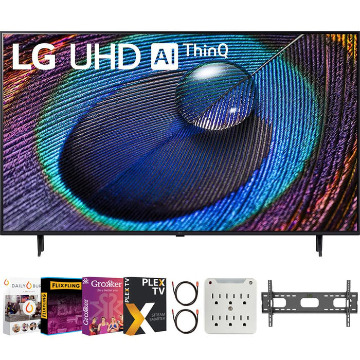 LG 65 inch Class LED 4K UHD Smart webOS TV with Movies Streaming Bundle