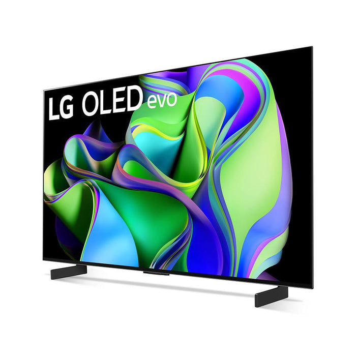 LG OLED evo C3 55" HDR 4K Smart OLED TV 2023 with Deco Gear Home Theater Bundle
