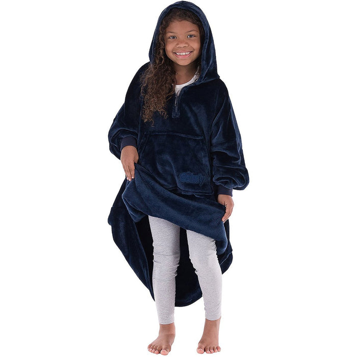 The Comfy Lite Quarter-Zip Wearable Juniors Blanket Navy H230584130000 - Open Box