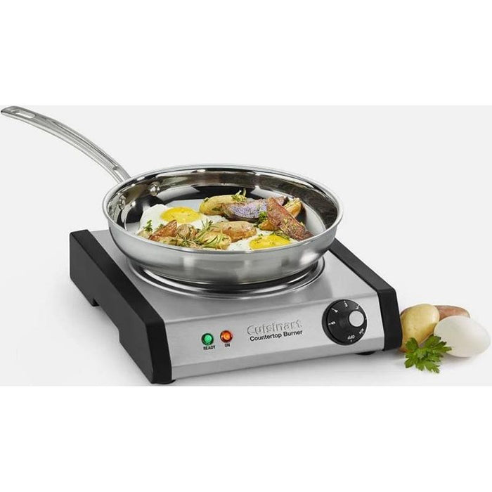 Cuisinart Cast-Iron Single Burner, Stainless Steel, Factory Refurbished - Open Box