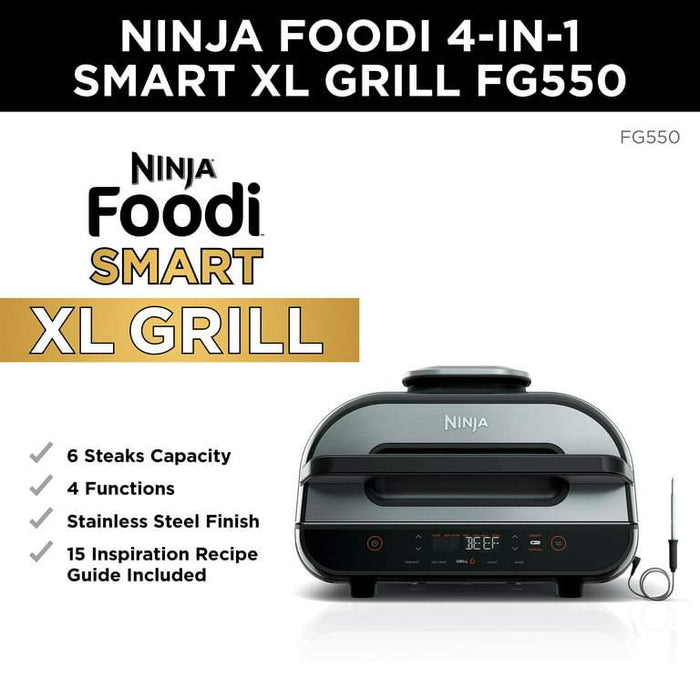 Ninja Foodi Smart XL 4-in-1 Indoor Grill w/ 4-Quart Air Fryer, Refurbished - Open Box