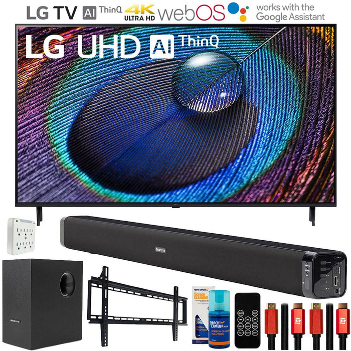 LG 55" UR9000 Series LED 4K UHD Smart webOS TV with Deco Gear Home Theater Bundle