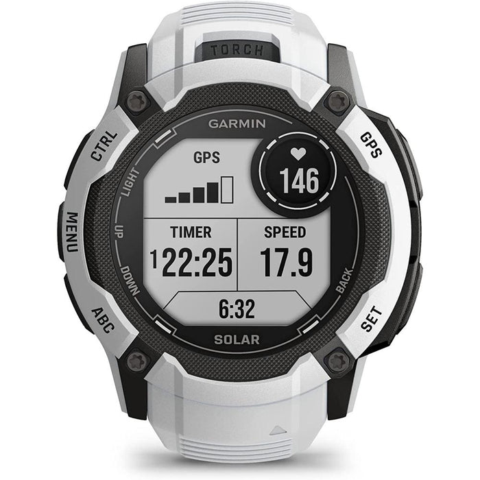 Garmin Instinct 2X Solar Rugged GPS Smartwatch Whitestone with 2 Year Warranty