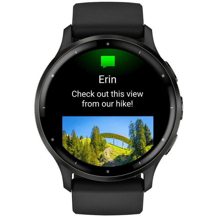 Garmin Venu 3 Health and Fitness GPS Smartwatch Steel Bezel w/ Black Case (45mm)