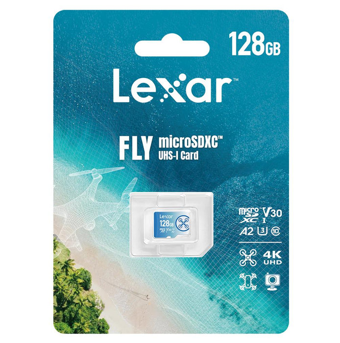 Lexar 128 GB FLY microSDXC UHS-I Memory Card (3-Pack) + Drone Software Bundle