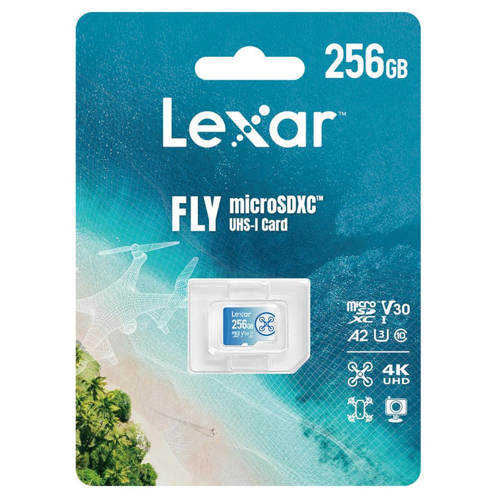 Lexar 256 GB FLY microSDXC UHS-I Memory Card (3-Pack) + Drone Software Bundle