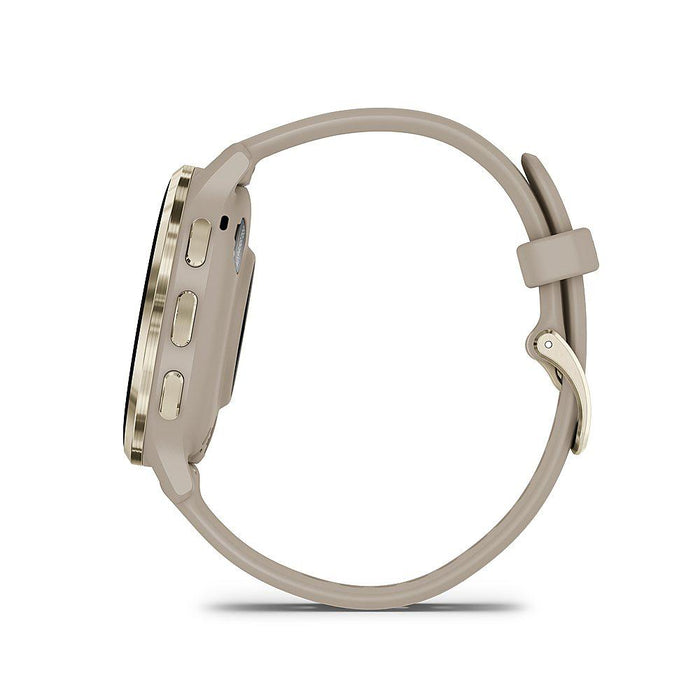 Garmin Venu 3S GPS Smartwatch Gold Steel Bezel w/French Gray Case + Accessories Kit