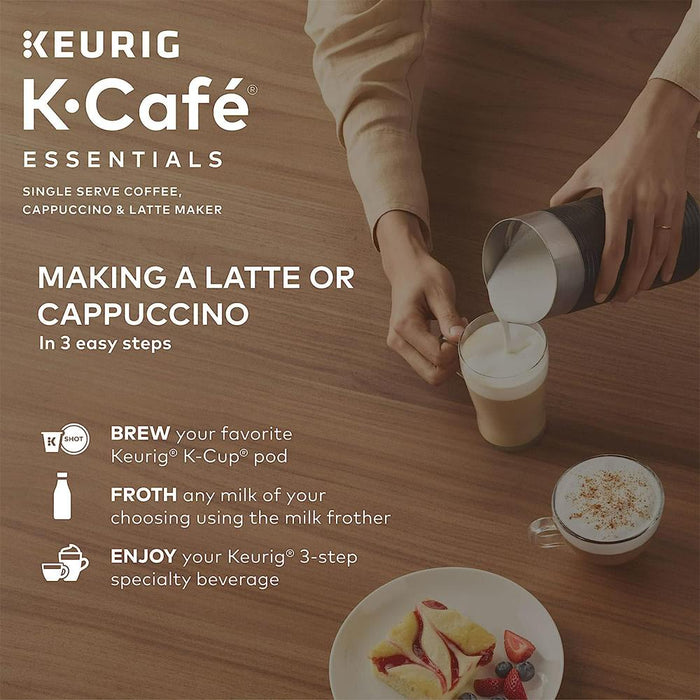 Keurig K-Cafe Essentials Single Serve K-Cup Coffee Maker Renewed