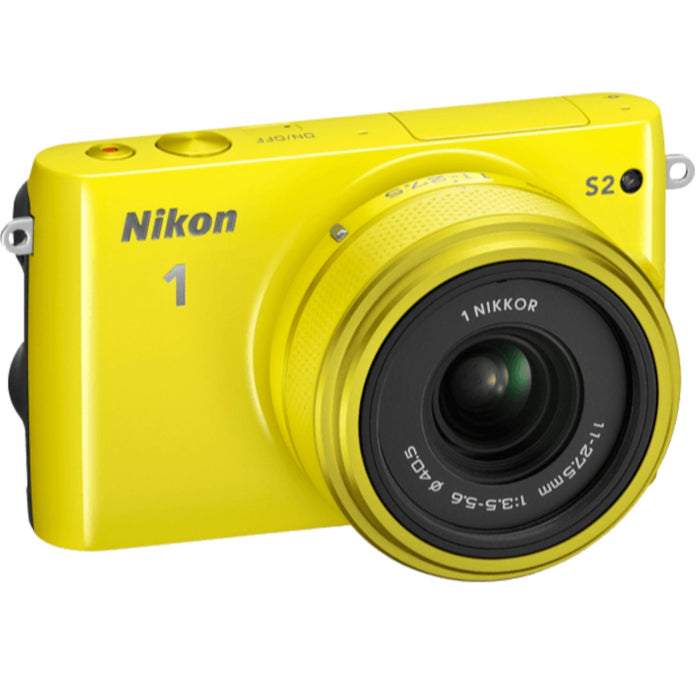 Nikon 1 S2 Mirrorless 14.2MP Digital Camera with 11-27.5mm Lens - Yellow