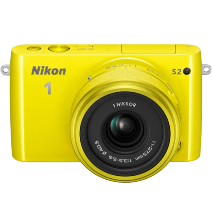 Nikon 1 S2 Mirrorless 14.2MP Digital Camera with 11-27.5mm Lens - Yellow