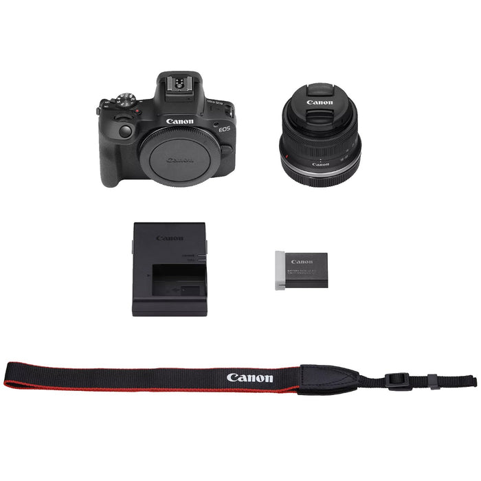 Canon EOS R100 Mirrorless Camera with RF-S 18-45mm F4.5-6.3 IS STM Lens Kit Pro Bundle