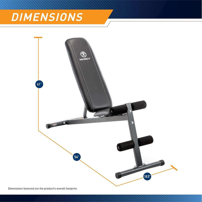 Marcy Utility Bench for Upright, Incline, Decline, and Flat Exercise SB-261W
