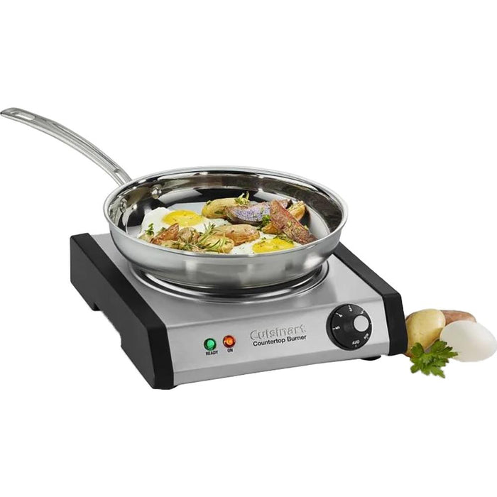 Cuisinart Cast-Iron Single Burner, Stainless Steel, Factory Refurbished - Open Box