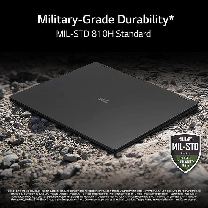 LG gram 16" Lightweight Laptop, Intel i5-1340P, 16GB RAM/512GB SSD, Gray - Open Box