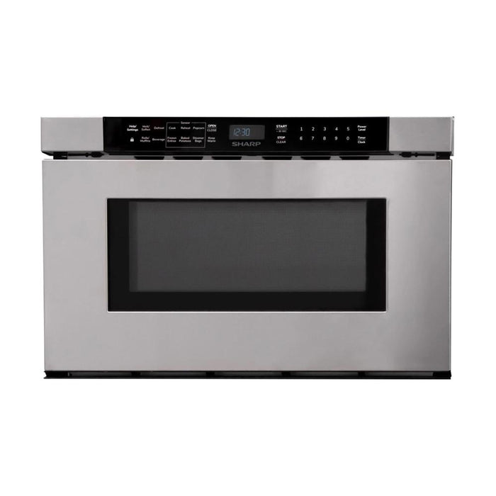 Sharp 24" 1.2 cu. ft. Built-In Steel Microwave Drawer Oven with 3 Year Warranty