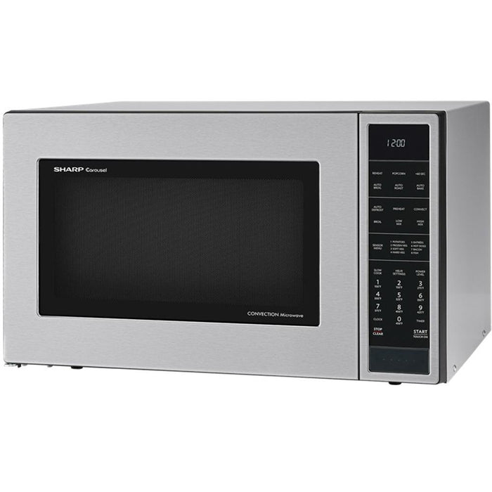 Sharp 1.5 Cu.Ft. 900W Carousel Countertop Microwave Oven with 3 Year Warranty