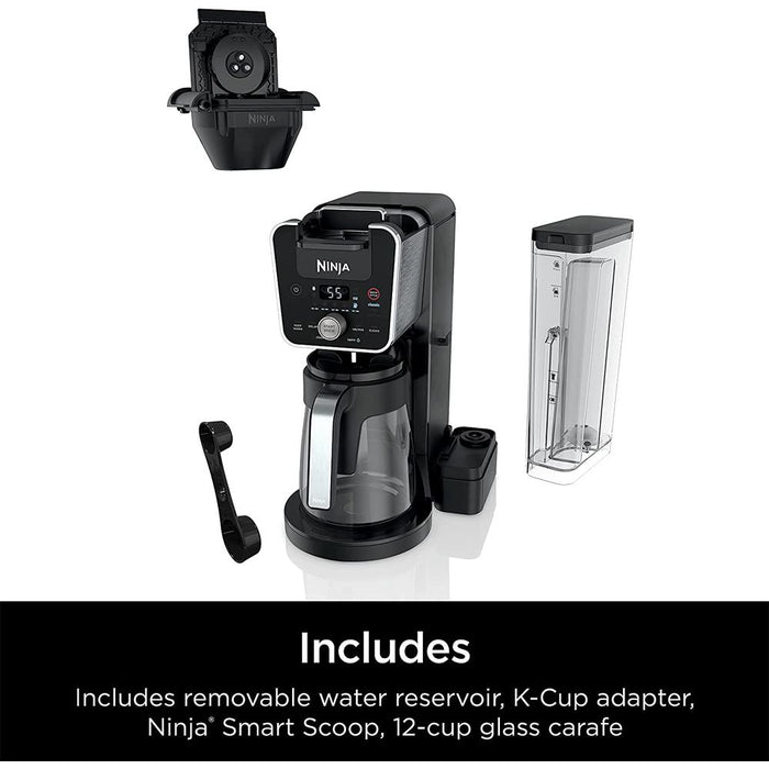 Ninja DualBrew 12-Cup Drip, Single-Serve Coffee Maker Renewed + 3 Year Warranty