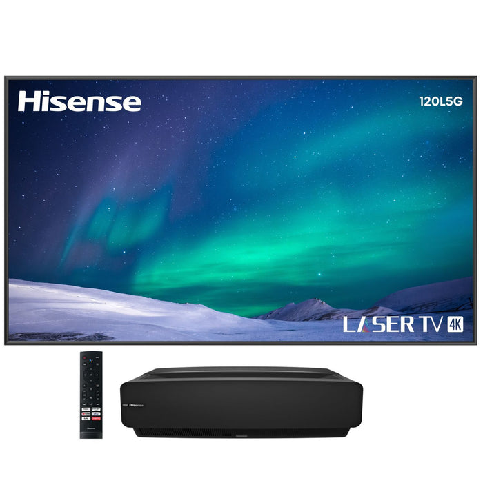 Hisense L5G 4K UHD Laser TV Ultra Short Throw Projector w/ 120" ALR Screen (Refurbished)