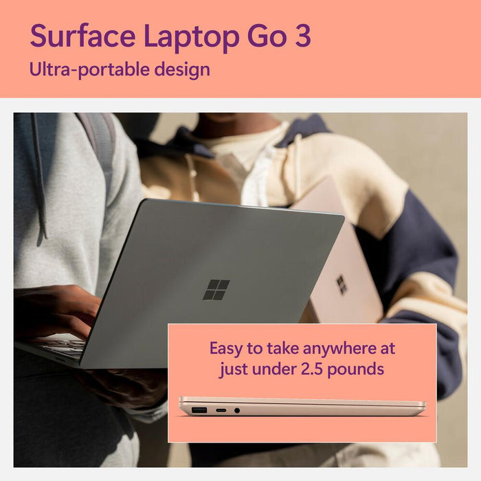 Microsoft Surface Laptop Go 3 12.4" Intel i5-1235U 8GB/256GB Touchscreen, Sandstone