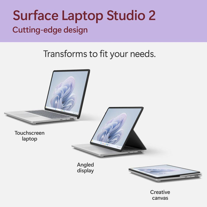 Microsoft Surface Laptop Studio 2 14.4in Touchscreen i7, 32GB RAM, 1TB SSD Platinum