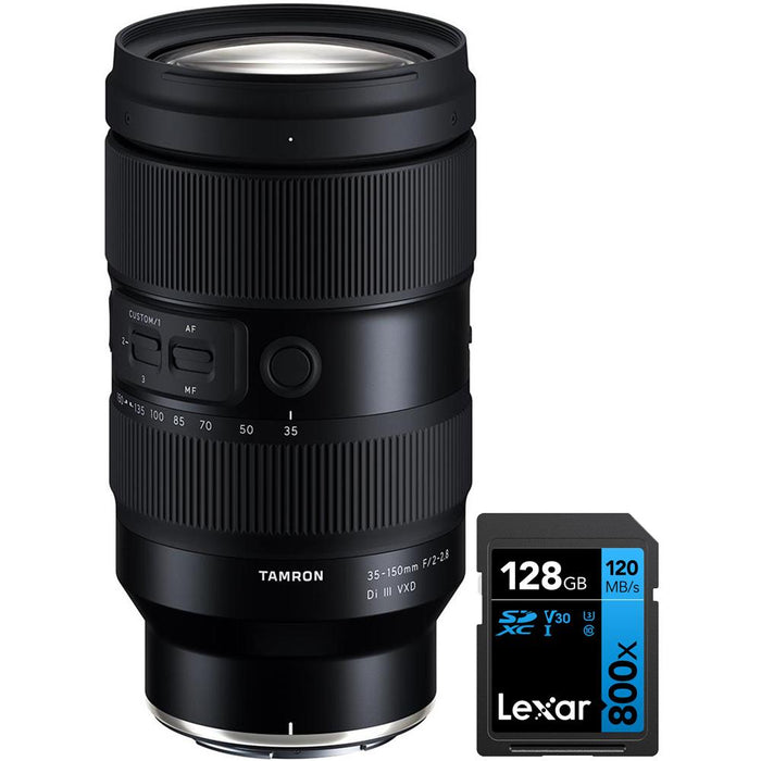 Tamron 35-150mm F2-2.8 Di III VXD Lens Nikon Z Mount + Lexar 128GB Memory Card