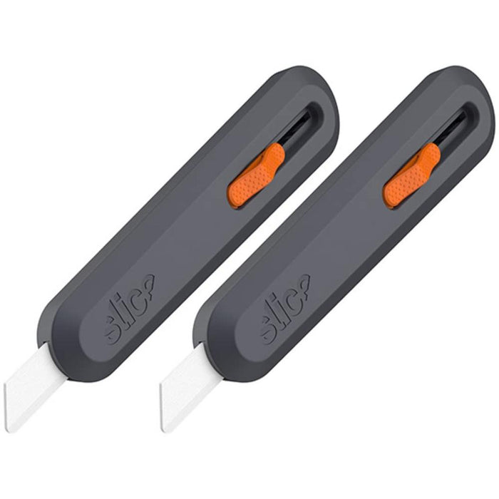 Slice 5 Position Manual Locking Blade Safe Ceramic Blade Knife Orange 2 Pack