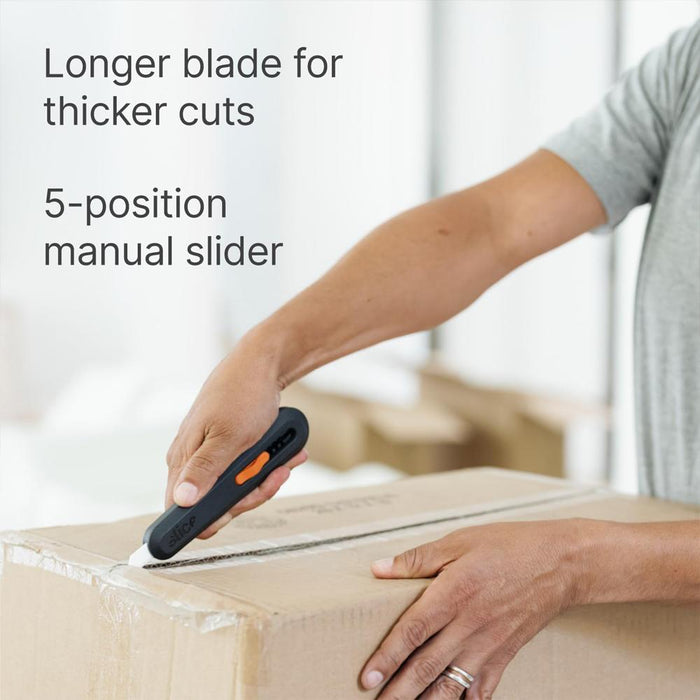 Slice 5 Position Manual Locking Blade Safe Ceramic Blade Knife Orange 2 Pack