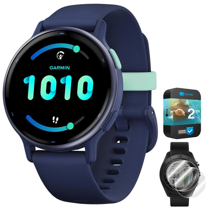 Garmin 010-02862-12 Vivoactive 5 Fitness Smartwatch, Navy w/ Warranty Bundle