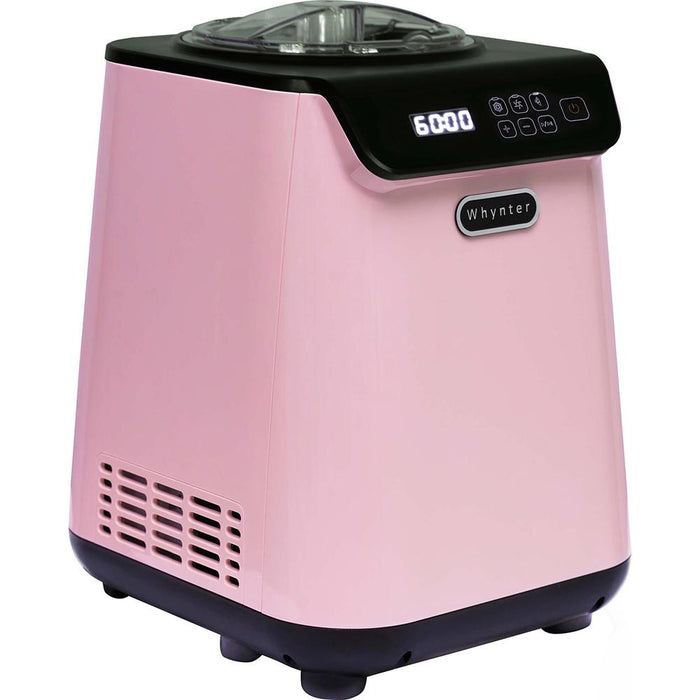 Whynter 1.28 Quart Upright Automatic Ice Cream Maker, Black Pink (ICM-128BPS)