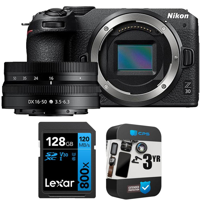 Nikon Z 30 Mirrorless Camera with VR Lens Kit Renewed + 3 Year Warranty Bundle